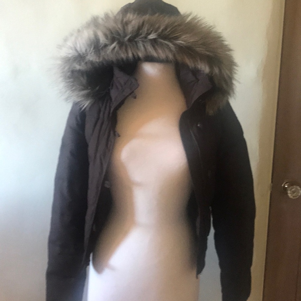 Abercrombie girls puffer jacket with hood size L